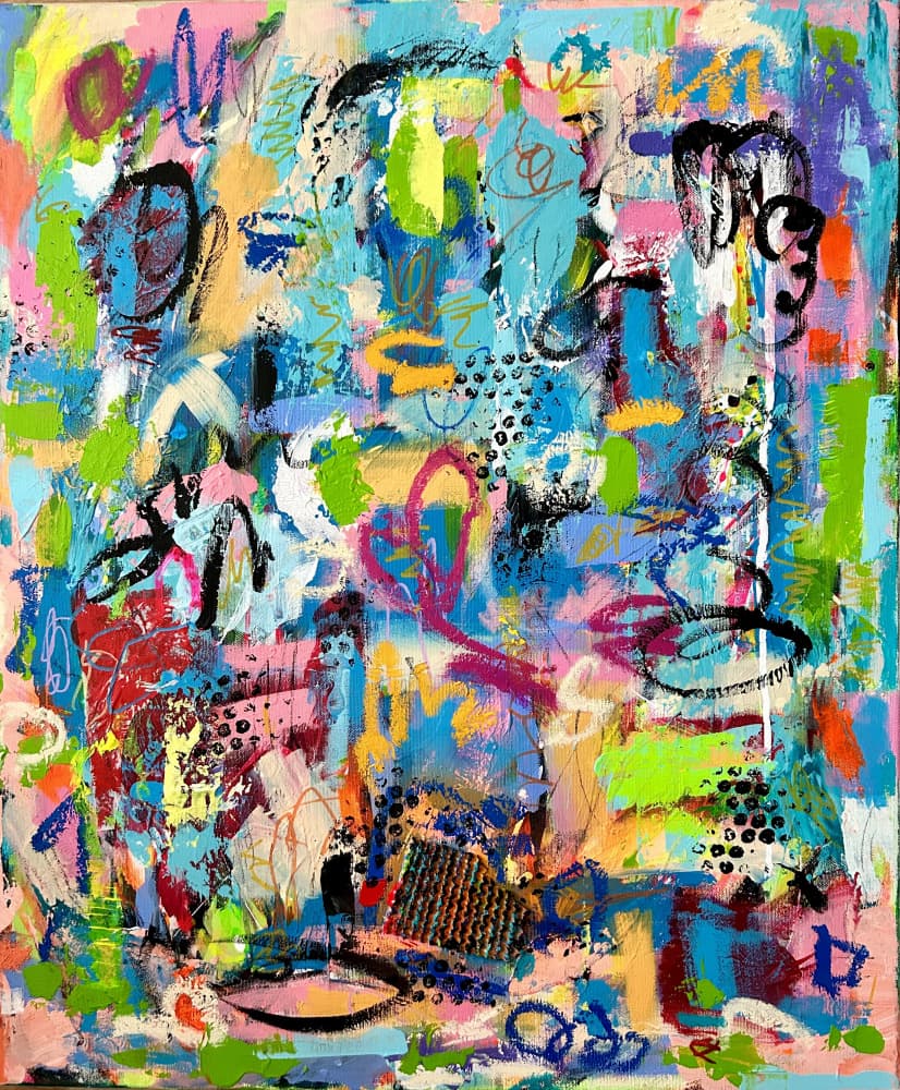 Vibrant Abstract Energy by Irene Chua — canvas wall art