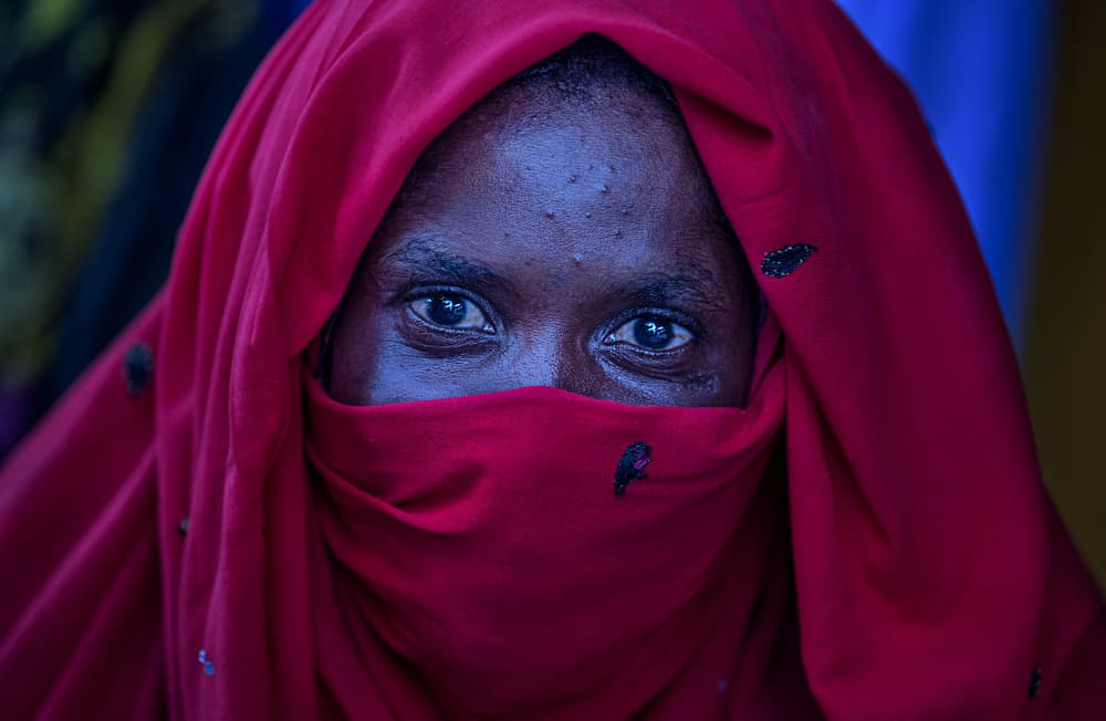 Intense Veiled Gaze by Joxe Inazio Kuesta Garmendia — canvas wall art