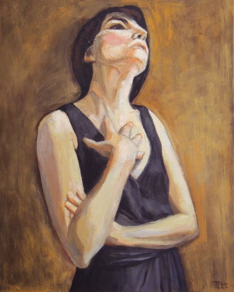 Pensive Woman Portrait by Tore Bahnson — canvas wall art