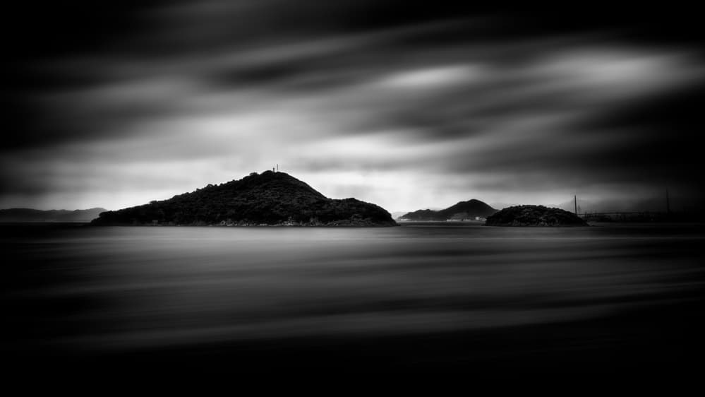Dark Ocean Islands by Mozart Chan — canvas wall art
