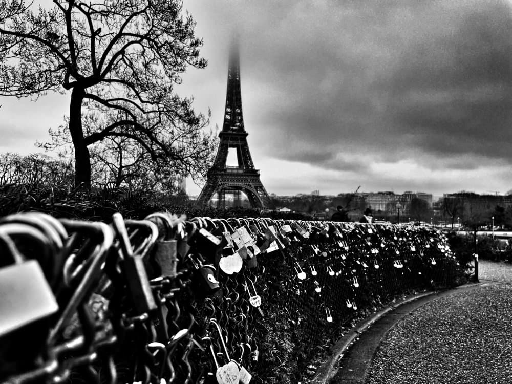 Eiffel Tower Love Locks by Franco Iannello — canvas wall art