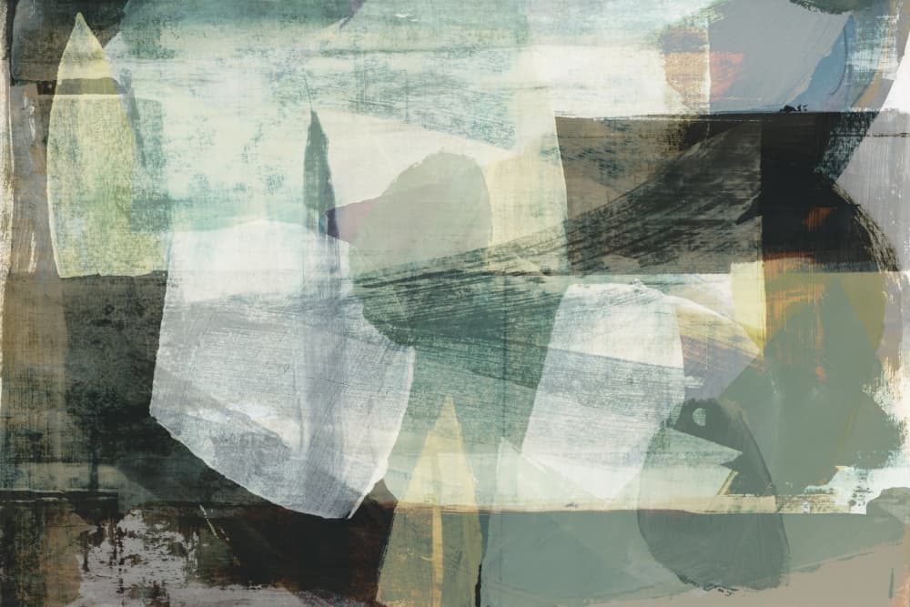 Muted Abstract Layers by cartissi — canvas wall art