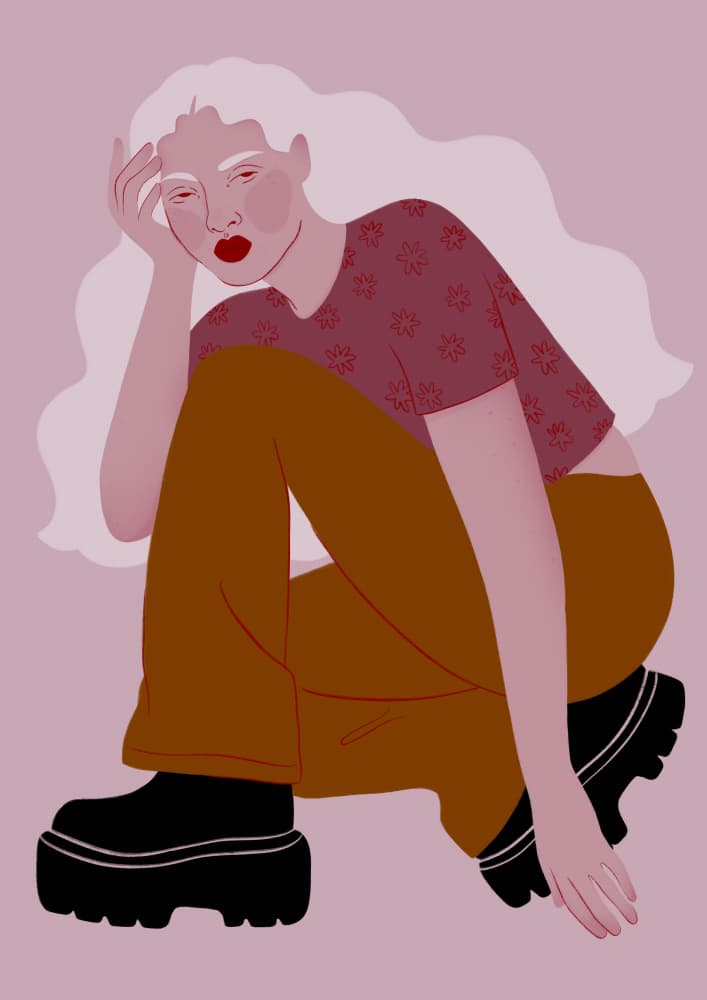 Pensive Fashion Girl