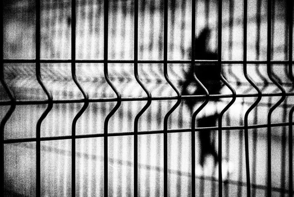 Dark Shadow Behind Bars by Paulo Abrantes — canvas wall art