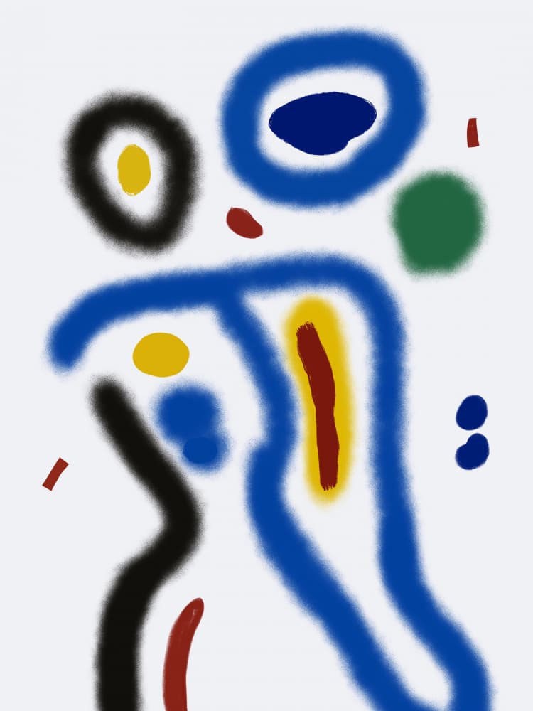 Playful Abstract Figures by Little Dean — canvas wall art