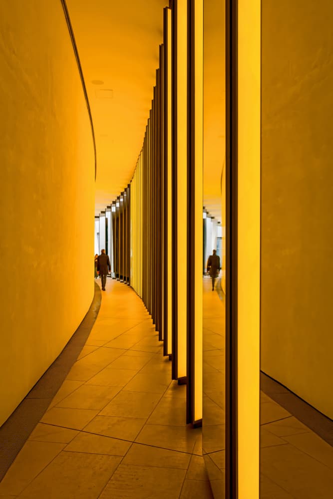Luminous Yellow Corridor by Isabelle DUPONT — canvas wall art