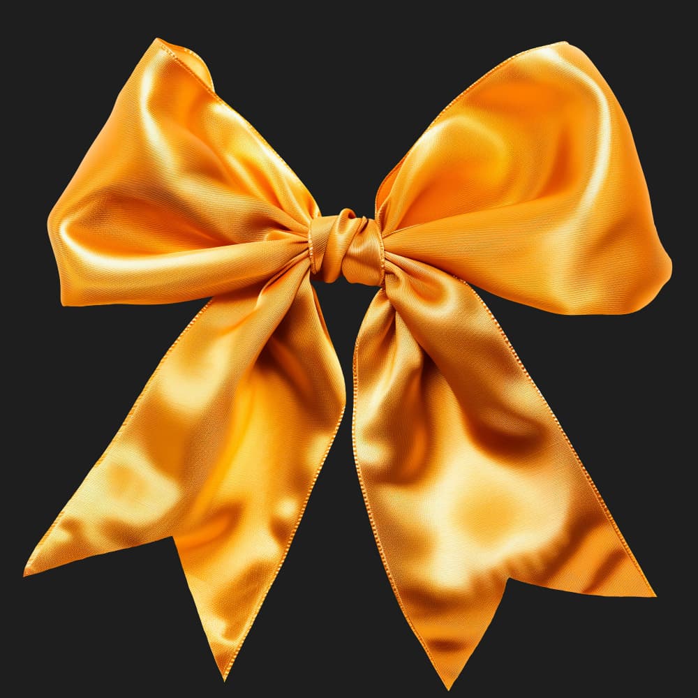 Bright Yellow Holiday Bow by Marika Barsrsind β canvas wall art