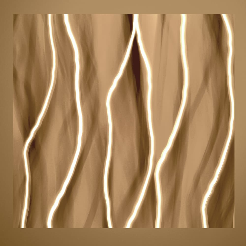 Golden Fluid Lines by Christina Sillen — canvas wall art