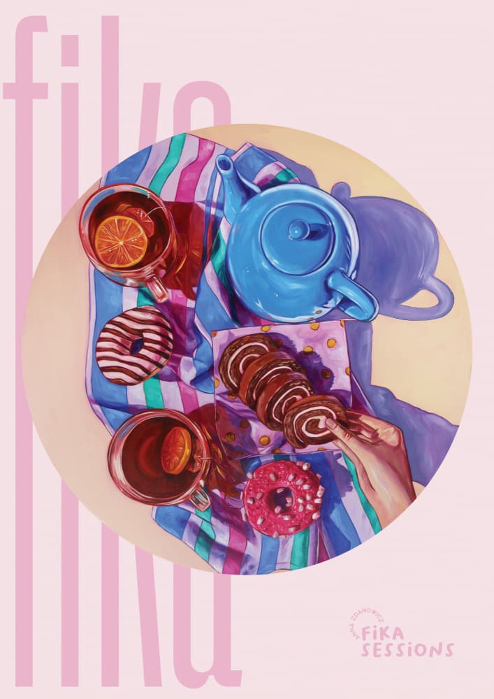 Sweet Fika Spread by Anna Zdanowicz — canvas wall art