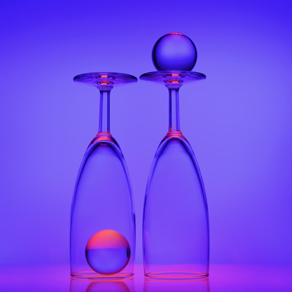 Purple Glass Spheres by Heidi Westum — canvas wall art