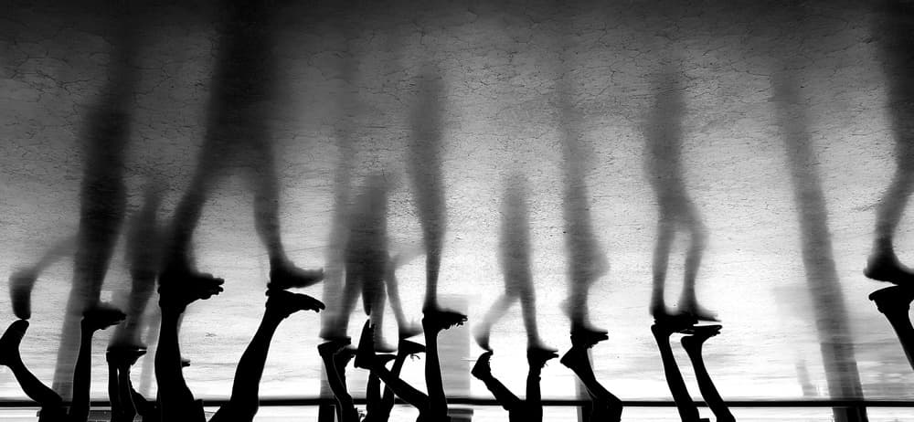 Walking Shadows by Huib Limberg — canvas wall art