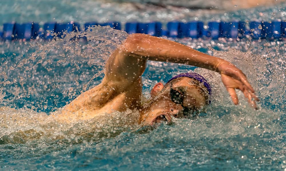 Dynamic Freestyle Swim by Henry Zhao — canvas wall art