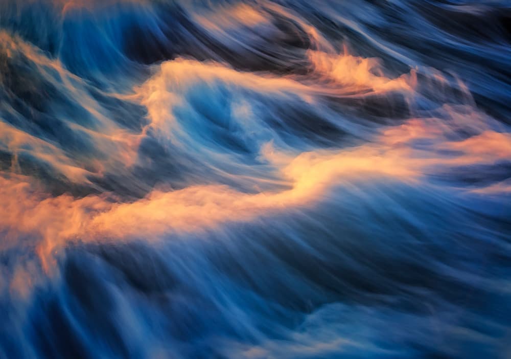Abstract Golden Waves by Jingshu Zhu — canvas wall art