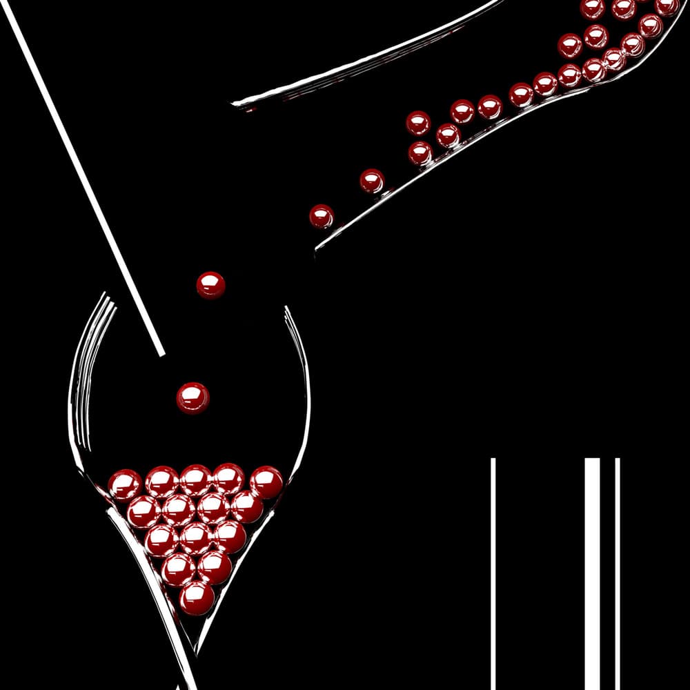 Red Spheres Pouring by Antonyus Bunjamin (Abe) — canvas wall art