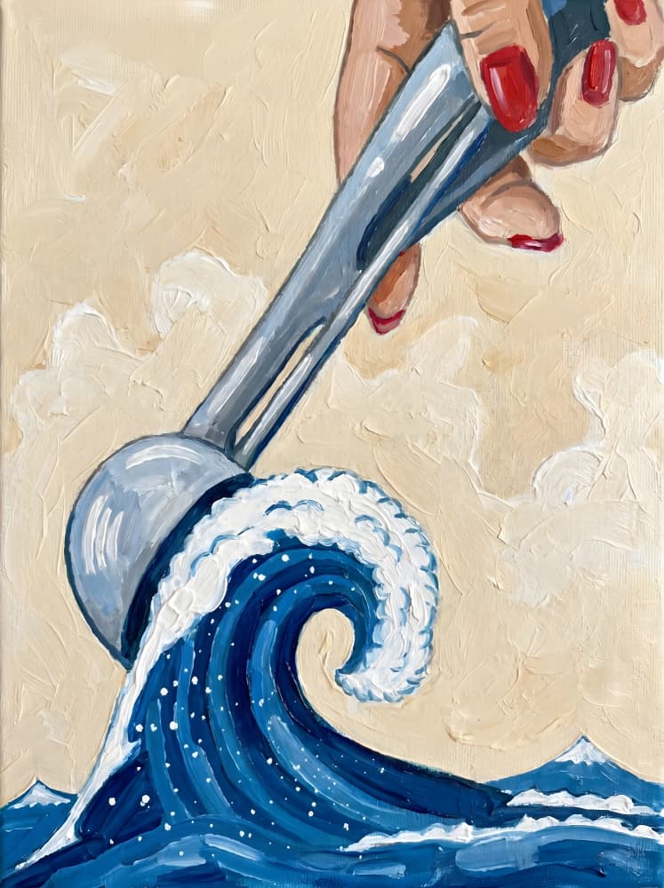 Whimsical Wave Scoop by HUGO — canvas wall art