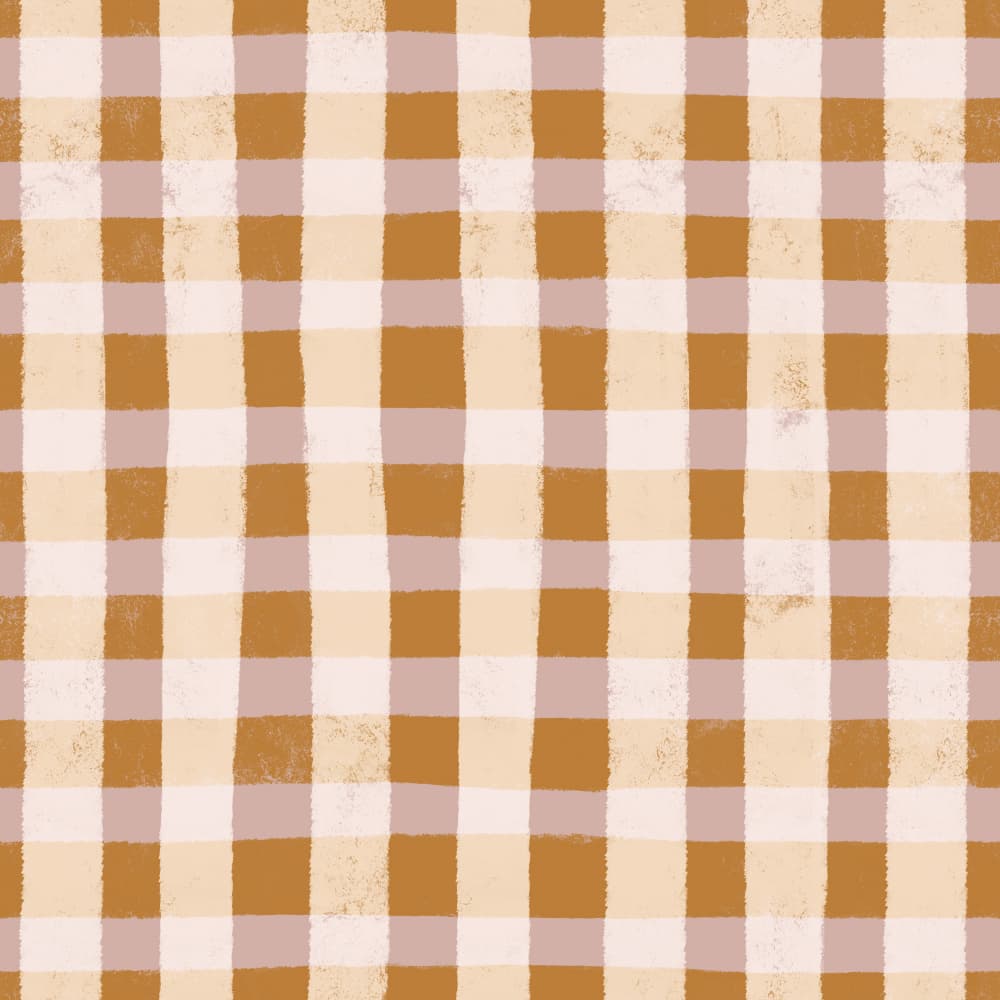 Warm Earthy Plaid Pattern by Menina Lisboa — canvas wall art