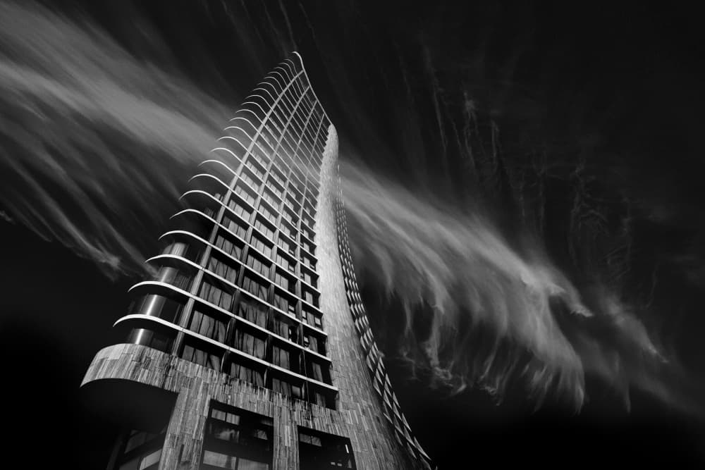 Curved Skyscraper Sky by Greetje van Son — canvas wall art