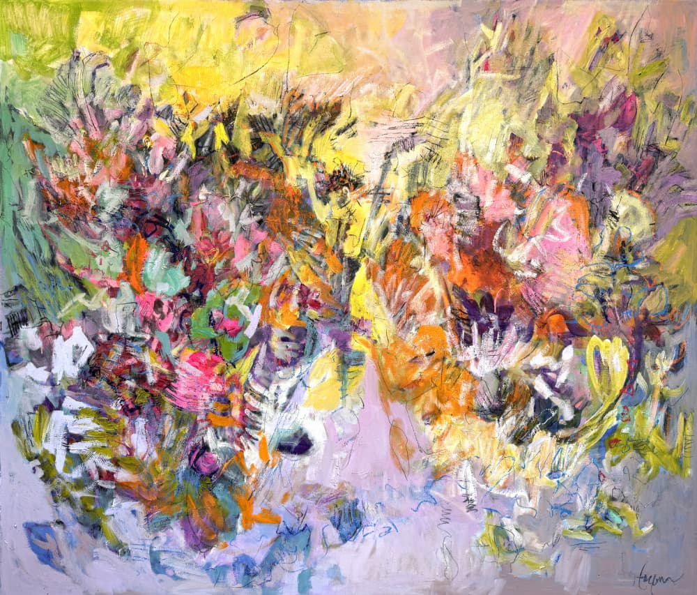 Vibrant Floral Abstract by Dorothy Fagan — canvas wall art