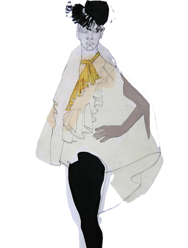 Elegant Fashion Figure by Doris Schmitz — canvas wall art
