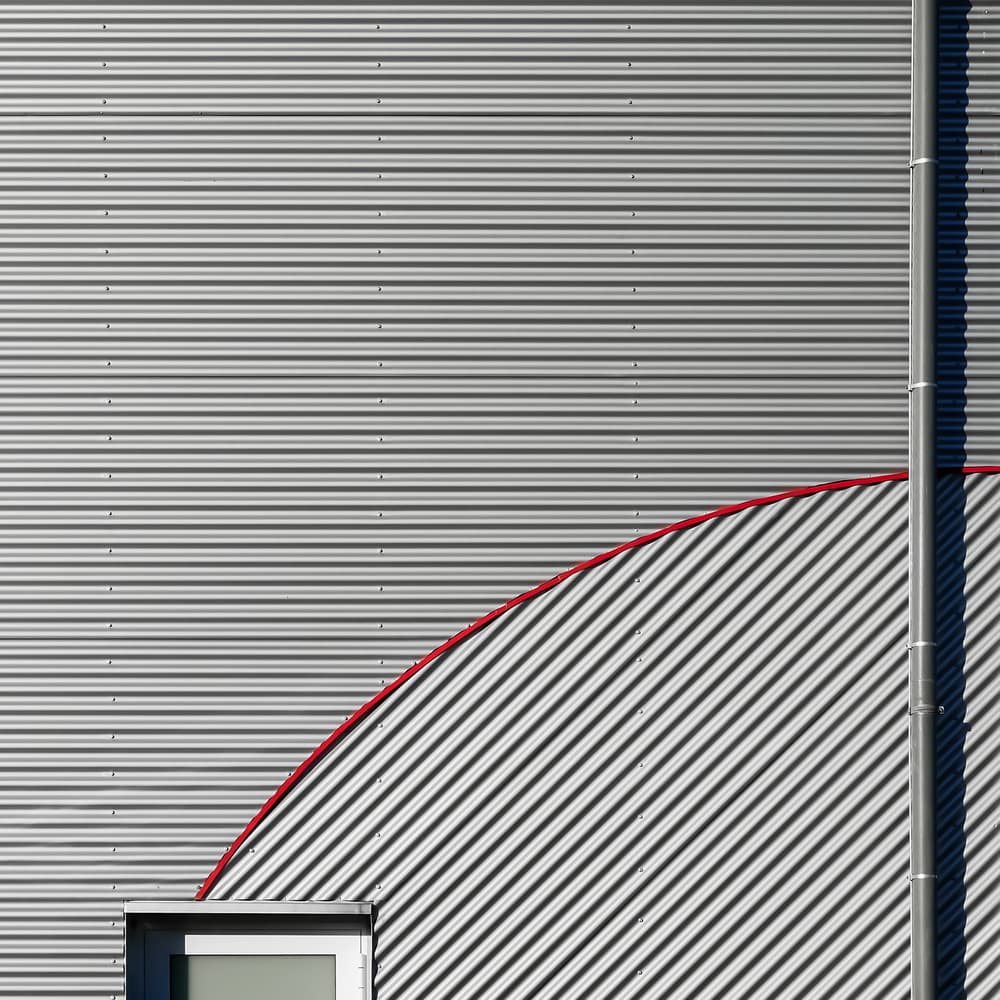 Red Curve Architecture by Markus Auerbach — canvas wall art