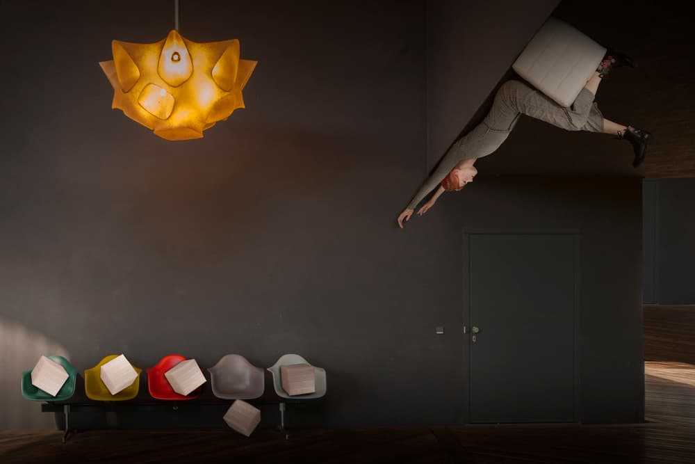 Gravity Defying Woman by Christine von Diepenbroek — canvas wall art
