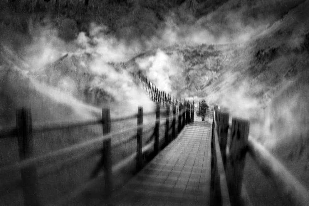 Misty Mountain Path by Ekkachai Khemkum — canvas wall art