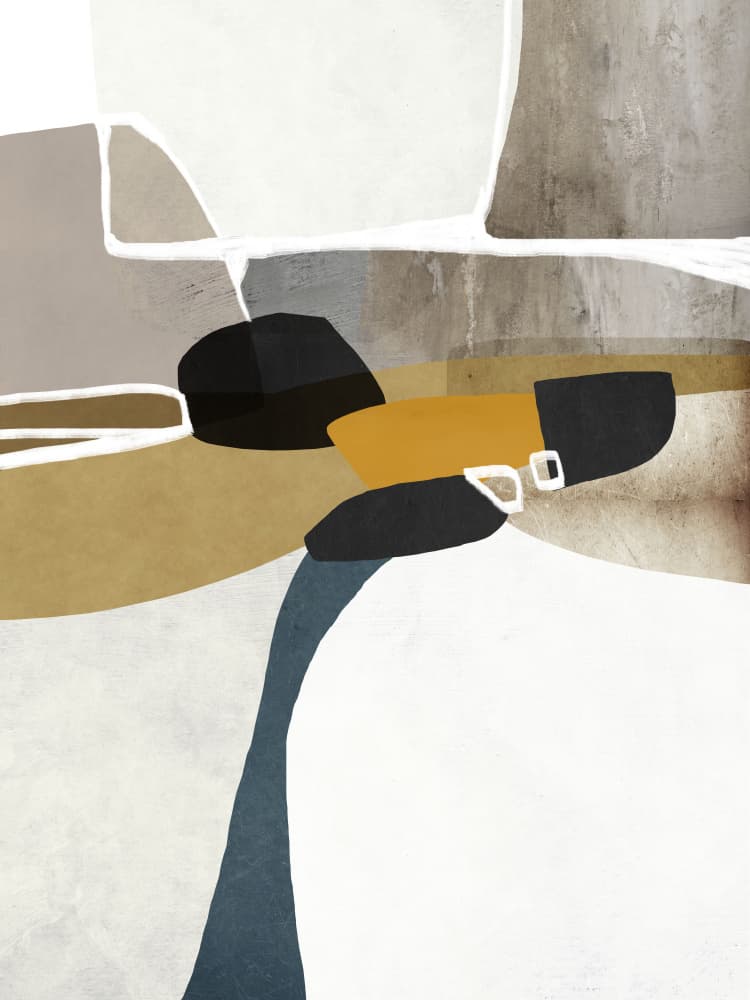 Earthy Abstract Shapes by Roberto Moro — canvas wall art