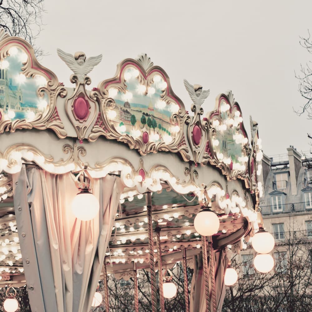 Parisian Carousel Glow by Talitha McQueen — canvas wall art