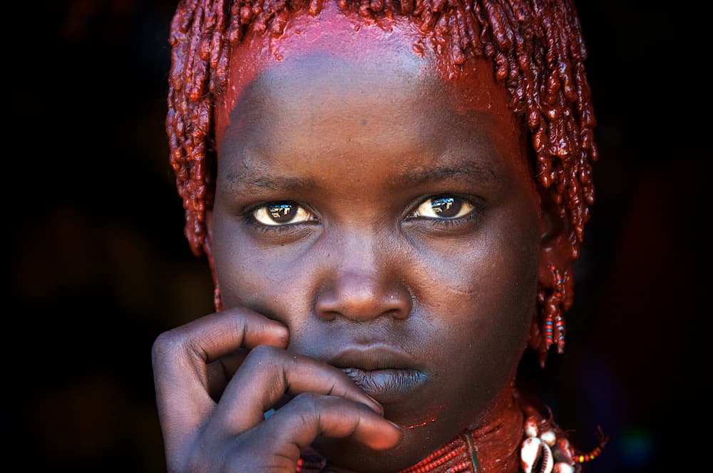 African Girl's Gaze by Trevor Cole — canvas wall art