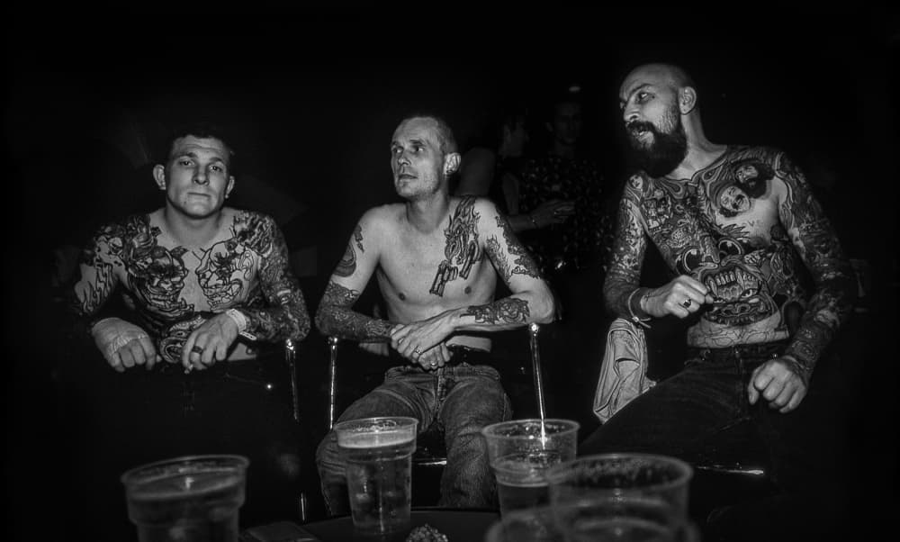 Tattooed Men At Night by Carlos_Grury_Santos — canvas wall art