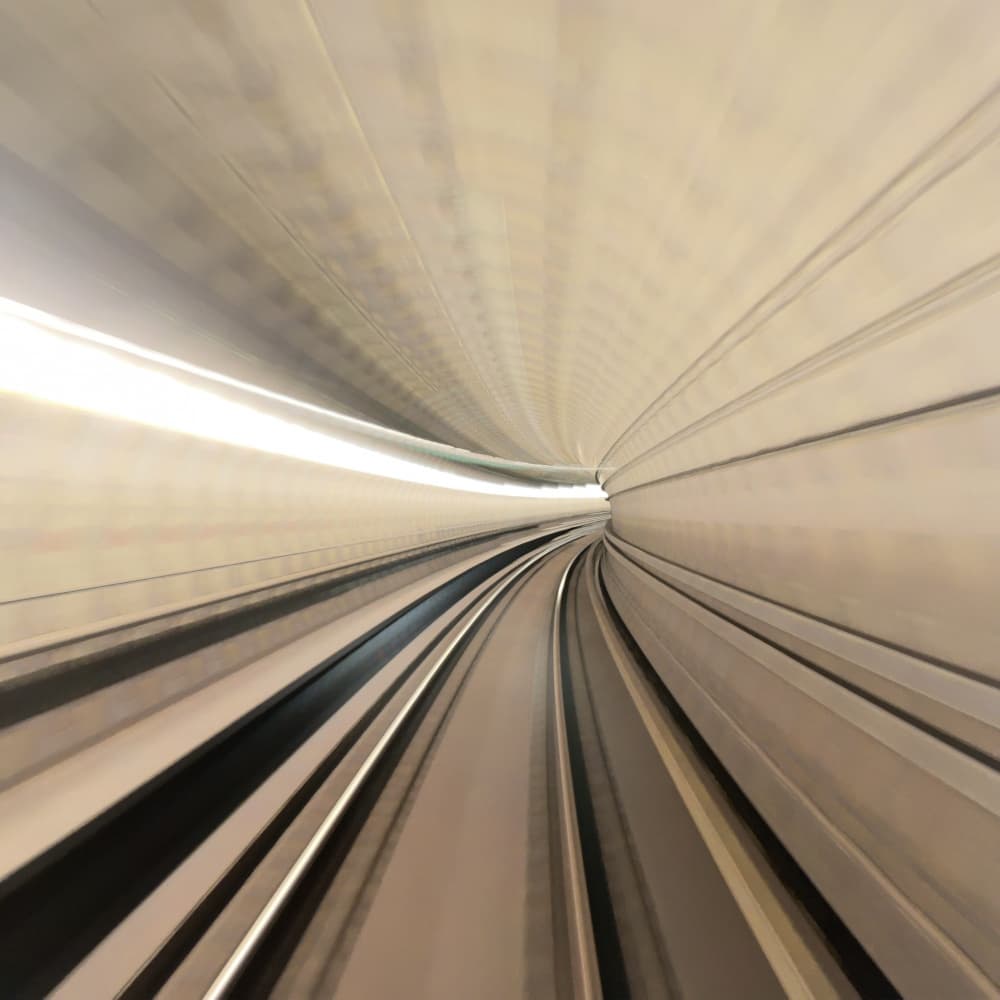 Speeding Tunnel Curve by Stefan Buder — canvas wall art