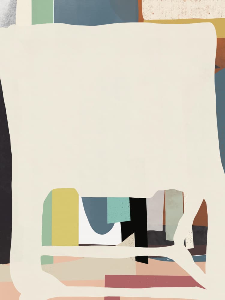 Soft Geometric Composition by Little Dean — canvas wall art