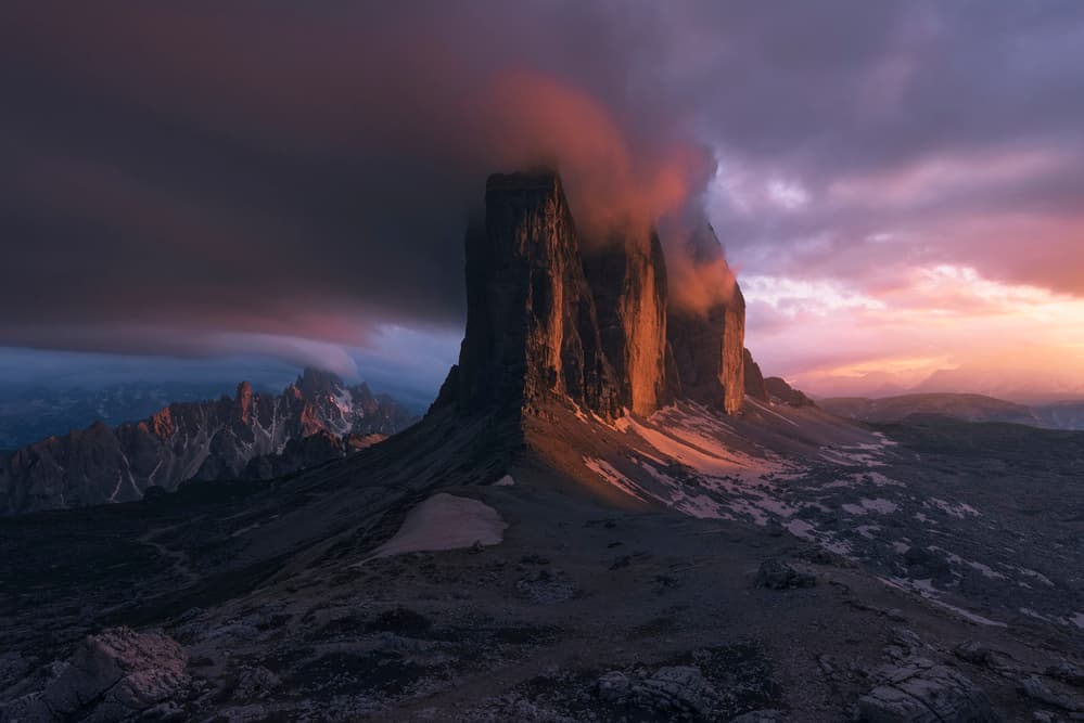 Alpine Peaks Golden Hour by David Martin Castan — canvas wall art