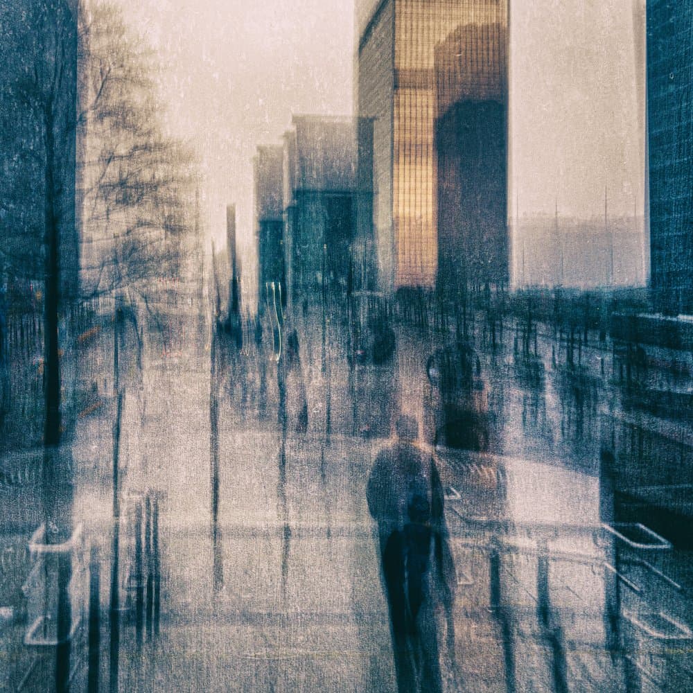 Abstract City Walk by Luc Vangindertael (laGrange) — canvas wall art