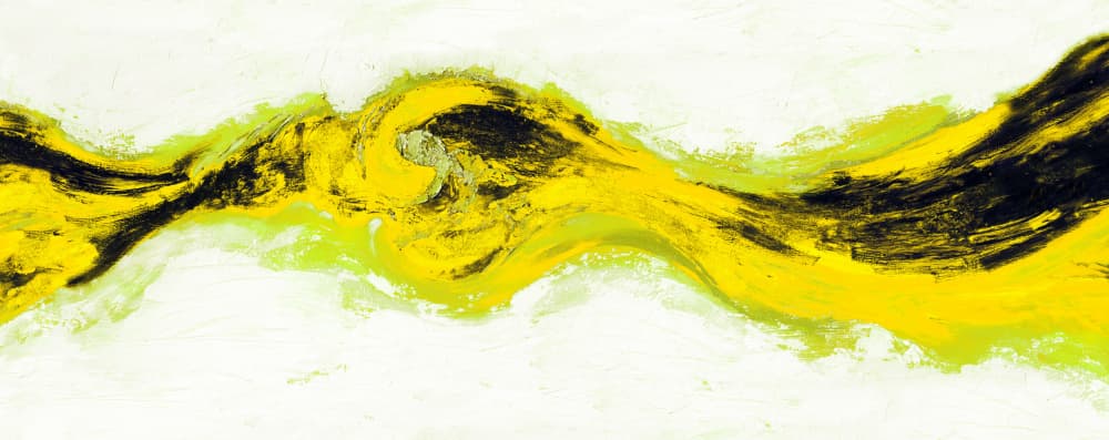 Dynamic Yellow Swirl by Renate Holzner — canvas wall art