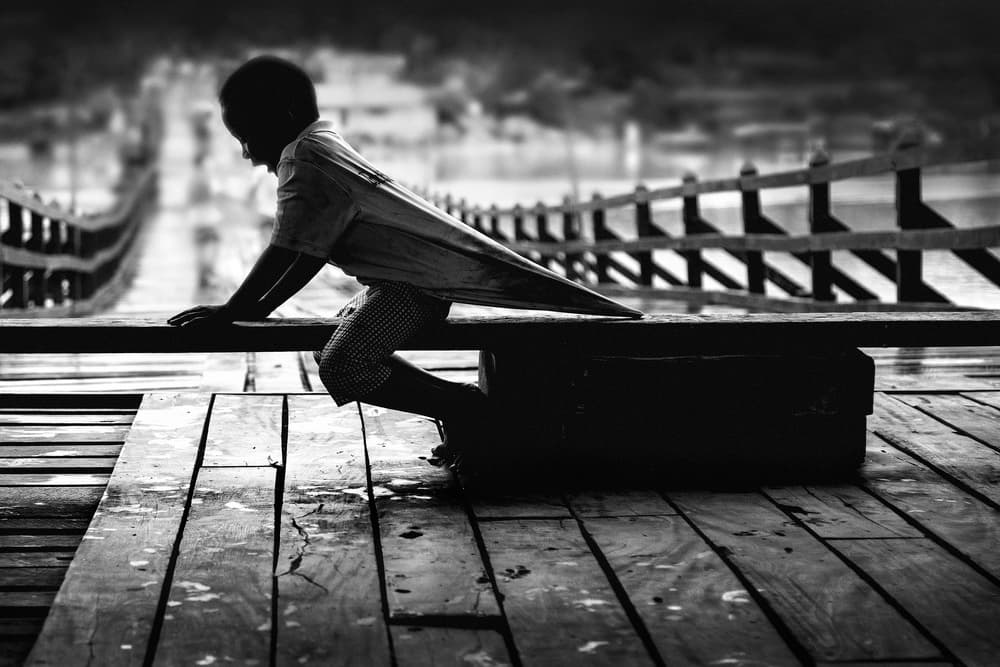 Childhood Bridge Climb by Ekkachai Khemkum — canvas wall art