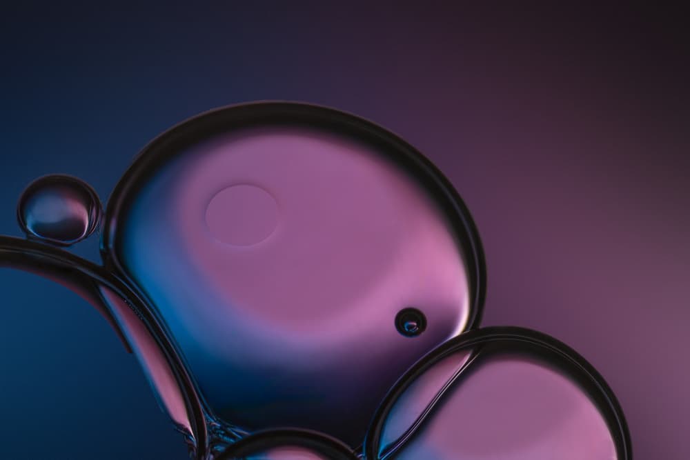 Vibrant Fluid Bubbles by Molly Fu APA — canvas wall art