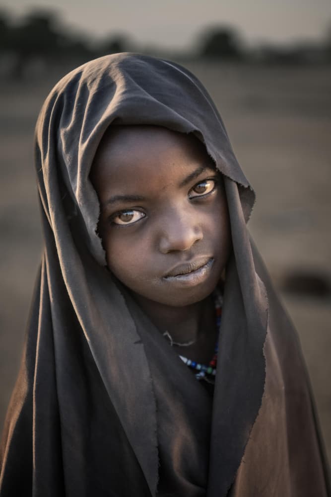 The face of an Arbore girl by Trevor Cole — canvas wall art