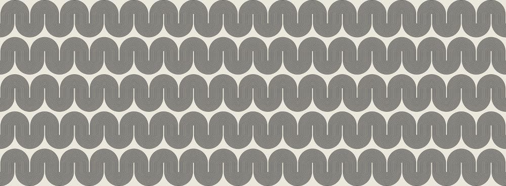 Retro Wavy Pattern by Vitor Costa — canvas wall art