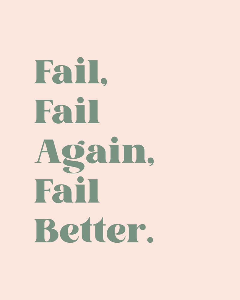Fail Better Quote by KsanaKalpa — canvas wall art