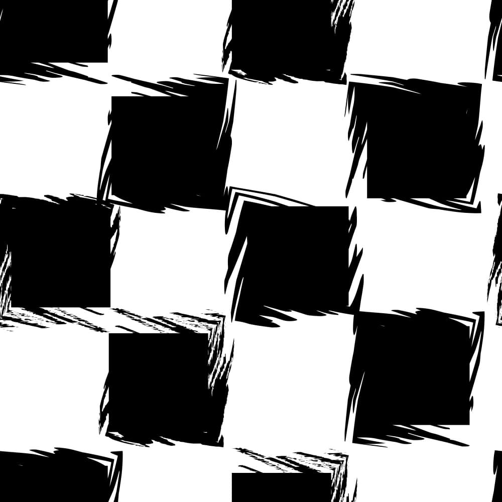 Abstract Grunge Checks by Marika Barsrsind β canvas wall art