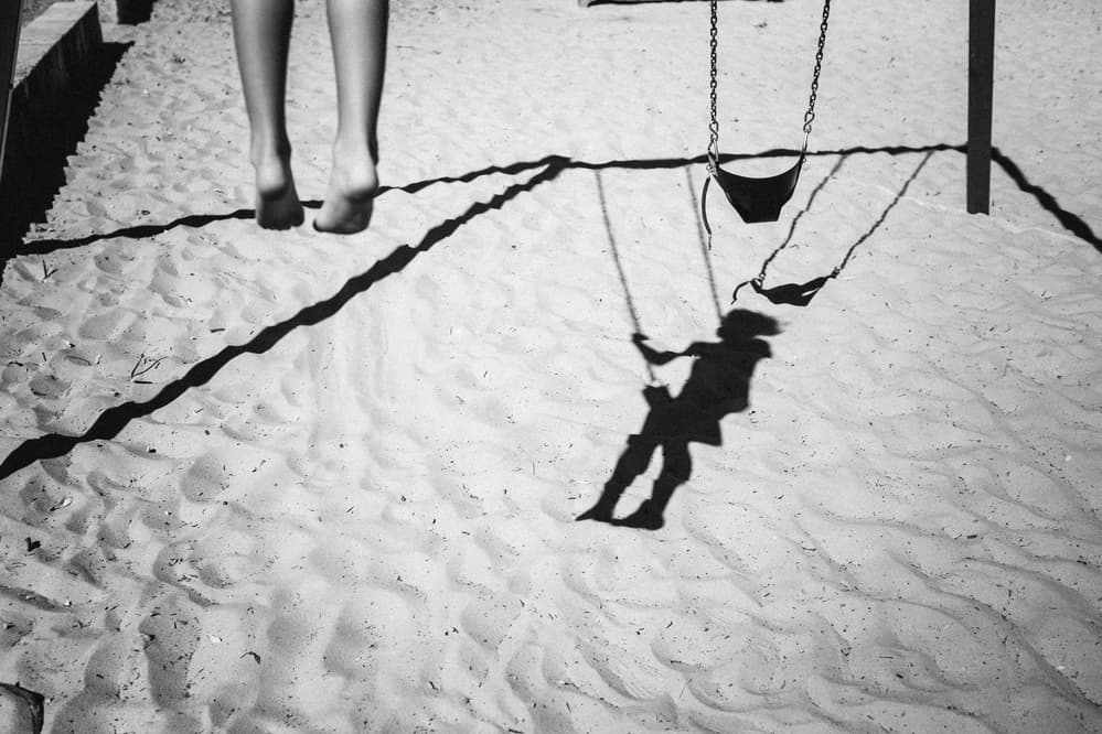 Swinging Childhood Shadows by Gloria Salgado Gispert — canvas wall art