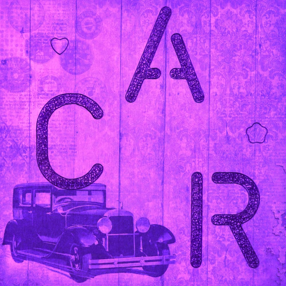 Vintage Purple Car by Santhosh ch — canvas wall art