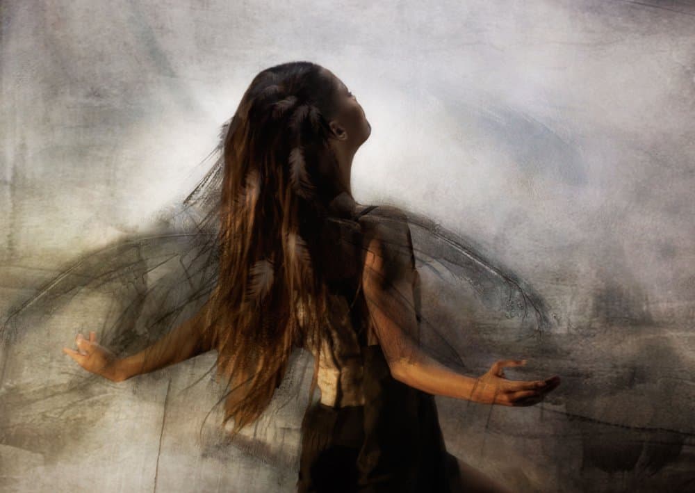 Ethereal Woman Ascending by Charlaine Gerber — canvas wall art