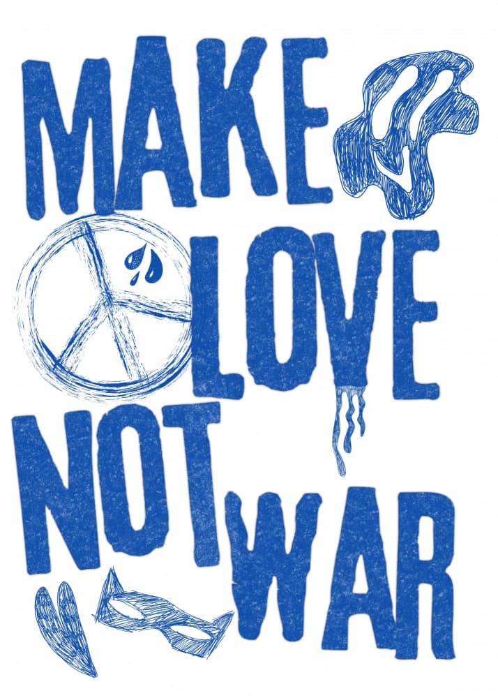 Make Love Not War by RS LAB STUDIO — canvas wall art