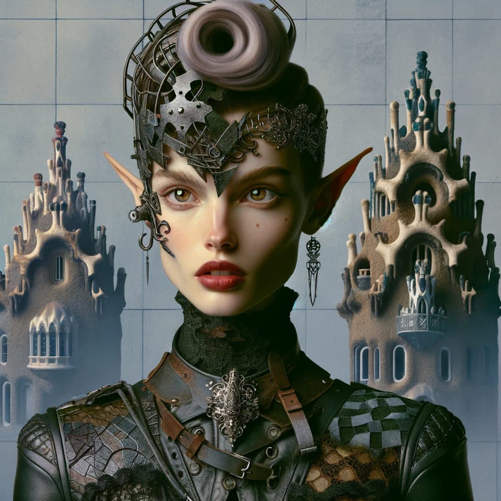 Steampunk Elf Portrait by David Galan — canvas wall art