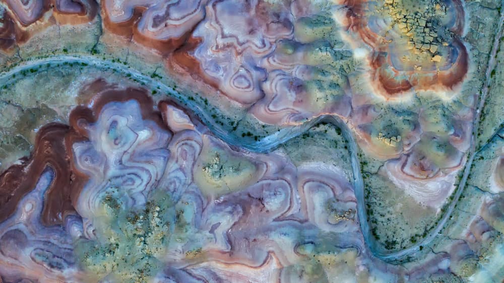 Winding Road Colorful Earth by Jun Zuo — canvas wall art