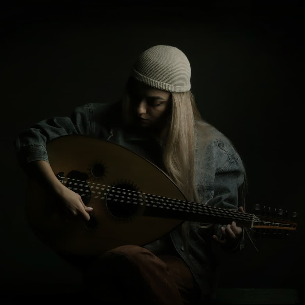 Oud Player Serenity by Moein Hasheminasab — canvas wall art