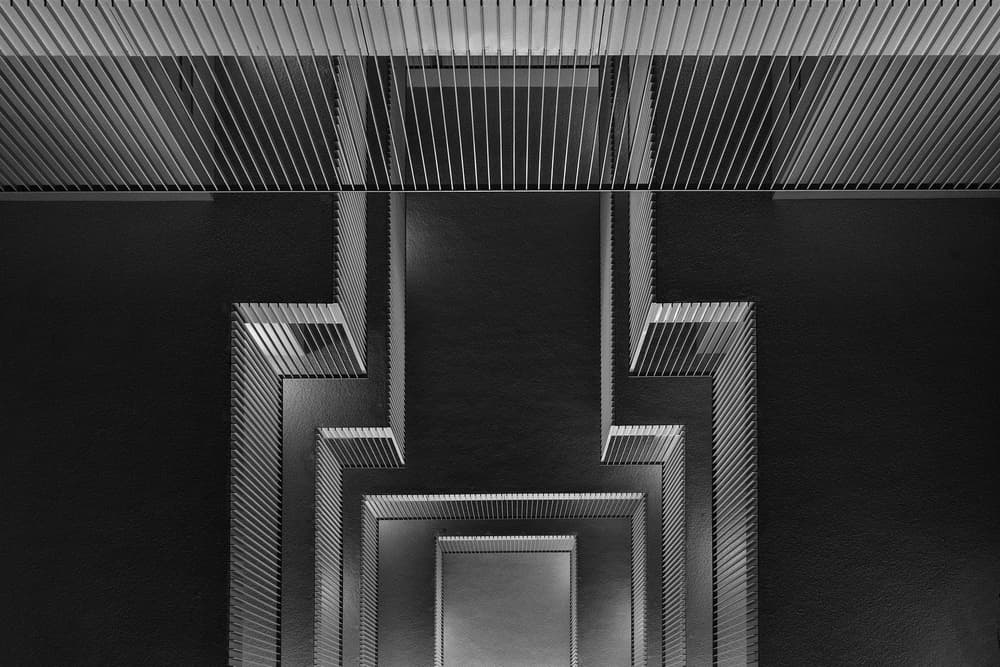 Modern Architectural Symmetry by Theo Luycx — canvas wall art