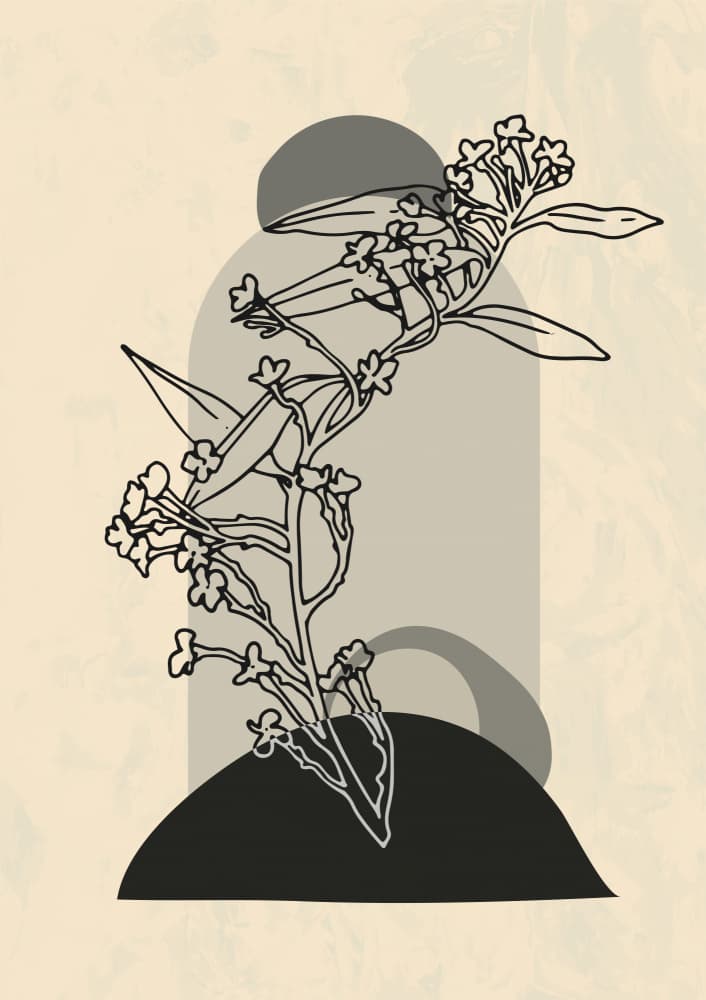 Abstract Flower 5 by NKTN — canvas wall art